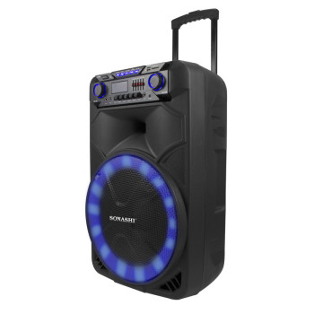 Sonashi 15" Rechargeable Trolley Speaker SPS-7915RT, Black
