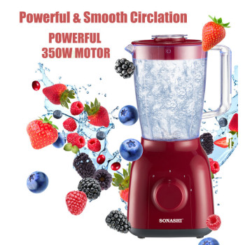 Sonashi 2 In 1 Blender With Unbreakable Jar (Maroon) SB-144N