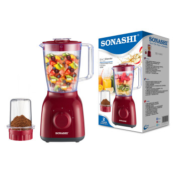 Sonashi 2 In 1 Blender With Unbreakable Jar (Maroon) SB-144N