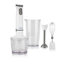 Sonashi 4-In-1 Hand Blender Set With Chopper/Calibrated Beaker And Wisk 600 Ml 400 W SHB-184JCW