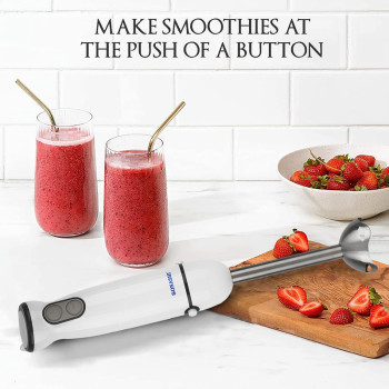 Sonashi 4-In-1 Hand Blender Set With Chopper/Calibrated Beaker And Wisk 600 Ml 400 W SHB-184JCW