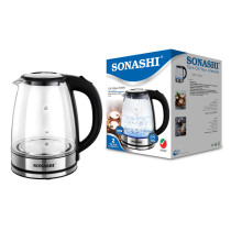 Sonashi 1.8L Glass Kettle 1500W SKT-1809