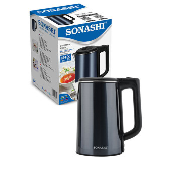 Sonashi 1800-2200W 1.8L Cordless Kettle (Black) SKT-1810