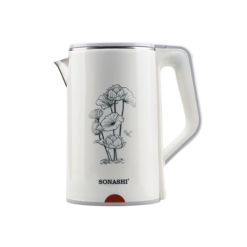 Sonashi 1500W 2.0L Cordless Kettle (White) SKT-2012