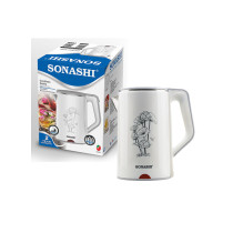 Sonashi 1500W 2.0L Cordless Kettle (White) SKT-2012