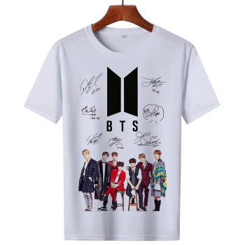 BTS Group Hip HOP Printed T-Shirt (White Color)