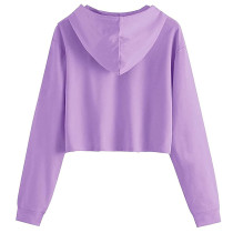 FUNKY MONKEY Women's Regular BTS Purple Cropped Hoodie