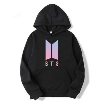 MG Brand BTS Bangtan Boys Love Yourself Kpop Fan Art Unisex Black Cotton Hooded Hoodie UNISEX