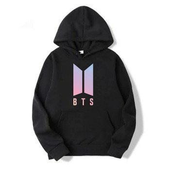 MG Brand BTS Bangtan Boys Love Yourself Kpop Fan Art Unisex Black Cotton Hooded Hoodie UNISEX