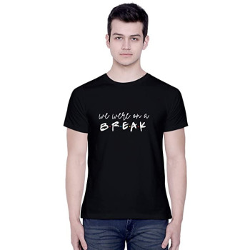 CreativiT Graphic Printed T-Shirt for Unisex Friends(we were on a Break) Tshirt | Casual Half Sleeve Round Neck T-Shirt | 100% Cotton | D00331-74