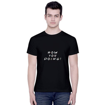 CreativiT Graphic Printed T-Shirt for Unisex Friends(How You Doing) Tshirt | Casual Half Sleeve Round Neck T-Shirt | 100% Cotton | D00331-70