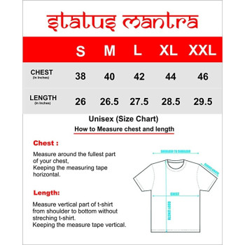 STATUS MANTRA Cotton Tshirt for Men | Regular Fit Round Neck Half Sleeves Printed Tees Royal Blue
