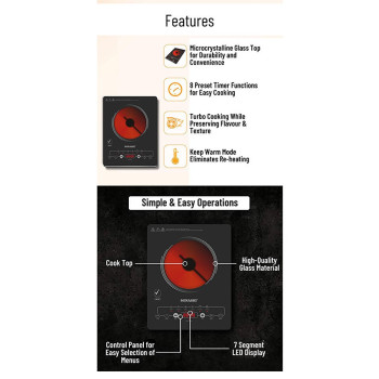 Sonashi Infrared Ceramic Stove/Cooker (SIS-015C)