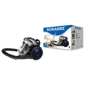 Sonashi 2000W Cyclone Bagless Vacuum Cleaner (SVC-9028C) Blue-Silver