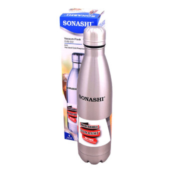 Sonashi 0.75 Ltr Vacuum Flask Bottle Hot and Cold, SVB-752, SILVER