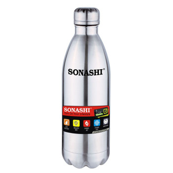 Sonashi 1.00 Ltr Vacuum Flask Bottle Hot And Cold (SVB-1002) (SILVER)
