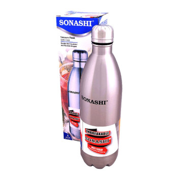 Sonashi 1.00 Ltr Vacuum Flask Bottle Hot And Cold (SVB-1002) (SILVER)