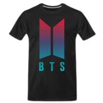 MG Brand Unisex Black Round Neck Half Sleeve Black Colour BTS BANGATON Boys