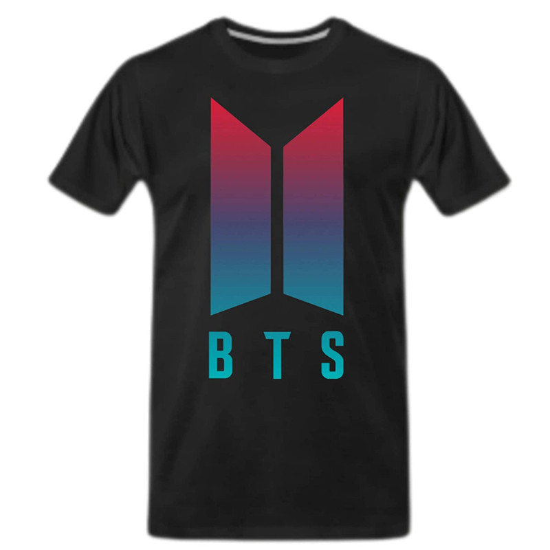 MG Brand Unisex Black Round Neck Half Sleeve Black Colour BTS BANGATON Boys