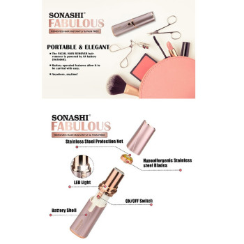 Sonashi Fabulous Facial Hair Remover (SLD-822) (ROSE GOLD)