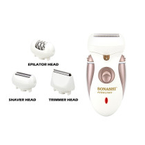 Sonashi 3 In 1 Rechargeable Epilator, Shaver & Trimmer (SLD-824) (WHITE-ROSE GOLD)