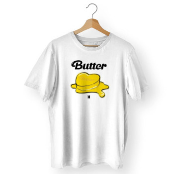 BTS Butter T-Shirt Cotton Casual T-Shirt Round Neck Half Sleeve Crew Neck Unisex T-Shirt