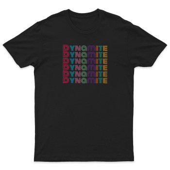 BTS Dynamite Cotton Casual T-Shirt Round Neck Half Sleeve Crew Neck T-Shirt