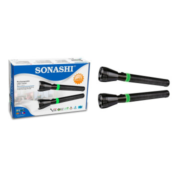 Sonashi Rechargeable Led Torch 2Pcs Combo Pack (SLT-1011)