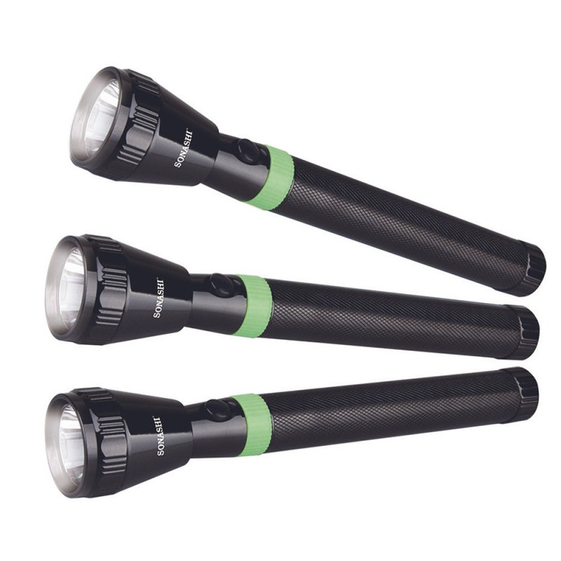 Sonashi Rechargeable Led Torch, 3Pcs Combo Pack (SLT-2411)