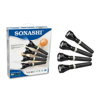 Sonashi Rech Led Torch 4Pcs Combo Pack (SLT-2511)