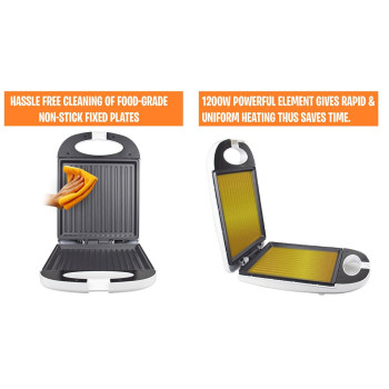 Sonashi 4 Slice Grill Maker 1200W, SGT-842N1, White