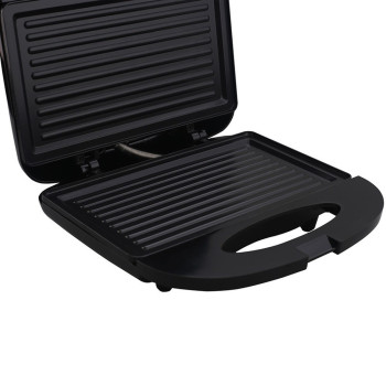 Sonashi Non Stick Grill Plate Sandwich Maker 750 W (SGT-853N) (BLACK-SILVER)