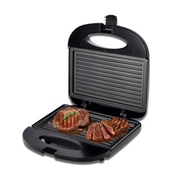 Sonashi Non Stick Grill Plate Sandwich Maker 750 W (SGT-853N) (BLACK-SILVER)