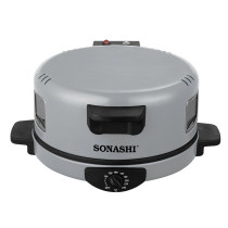 Sonashi 1800W 2 In 1 Arabic Bread & Pizza Maker, SABM-863, SILVER