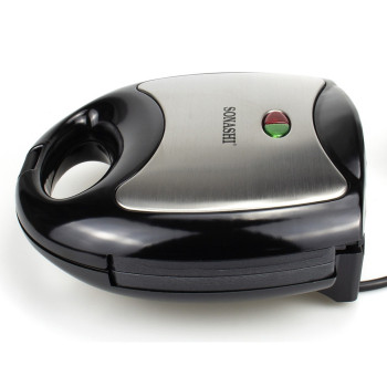 Sonashi 750W 2 Slice Non-Stick Waffle Maker (SWM-873) (BLACK-SILVER)