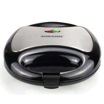 Sonashi 750W 2 Slice Non-Stick Waffle Maker (SWM-873) (BLACK-SILVER)