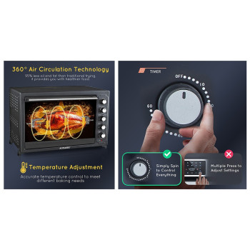 Sonashi 100Ltr Electric Oven ,Rotisserie & Convection Function, 2800W (STO-734)