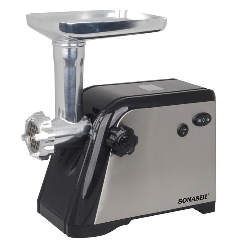 Sonashi 2800W Meat Grinder (SMG-021N) (Silver-Black)