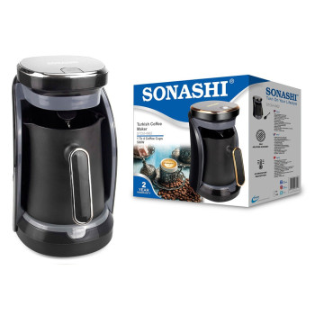 Sonashi Turkish Coffee Machine (STCM-4962) (BLACK-GRAY-SILVER)