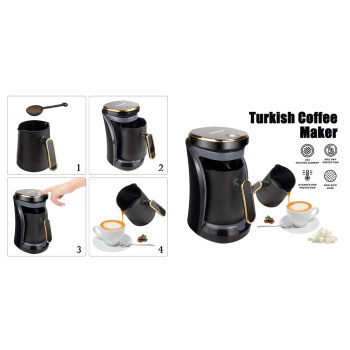 Sonashi Turkish Coffee Machine (STCM-4962) (BLACK-GRAY-GOLD )