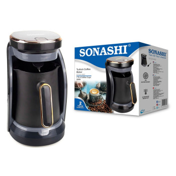 Sonashi Turkish Coffee Machine (STCM-4962) (BLACK-GRAY-GOLD )