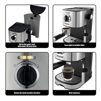 Sonashi All In One Coffee Maker Manual - 850W (SCM-4963)
