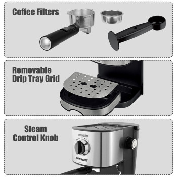 Sonashi All In One Coffee Maker Manual - 850W (SCM-4963)