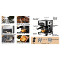 Sonashi All In One Coffee Maker With Touch Panel - 850W (SCM-4964)