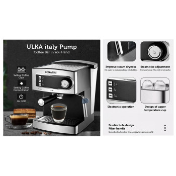 Sonashi All In One Coffee Maker Touch Button- 850W (SCM-4965)