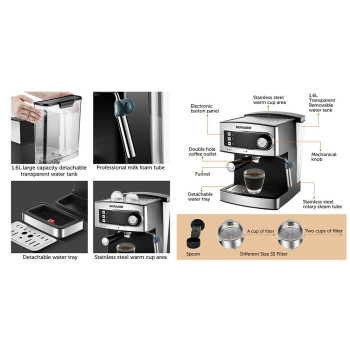 Sonashi All In One Coffee Maker Touch Button- 850W (SCM-4965)