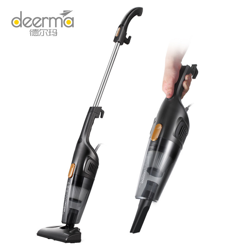 Deerma Dx115C 2 In 1 Handheld Vacuum Cleaner 12Kpa Strong Suction 600W Powerful Lightweight/5M Power Cable - Black