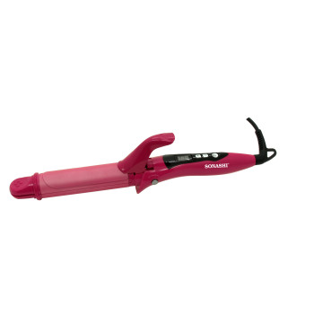 SONASHI 2 In 1 Hair Curler & Straightener, Pink (SHC-3005)