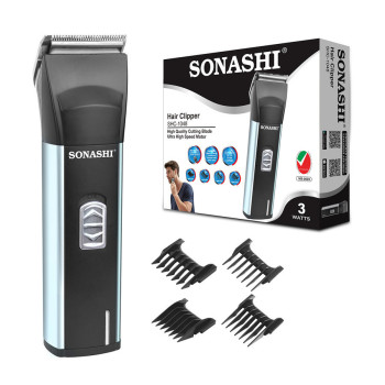 SONASHI Rechargeable Hair Clipper, Silver-Black (SHC-1048)