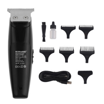 SONASHI Rechargeable Hair Clipper, Black-Silver (SHC-1052)